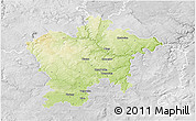 Physical 3D Map of Plzeň-sever, lighten, desaturated