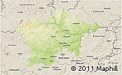 Physical 3D Map of Plzeň-sever, shaded relief outside