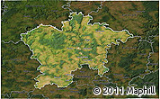 Satellite 3D Map of Plzeň-sever, darken