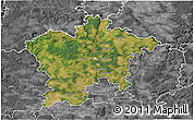 Satellite 3D Map of Plzeň-sever, desaturated