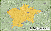 Savanna Style 3D Map of Plzeň-sever