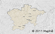 Shaded Relief 3D Map of Plzeň-sever, lighten, desaturated