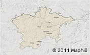 Shaded Relief 3D Map of Plzeň-sever, lighten, semi-desaturated