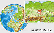 Physical Location Map of Plzeň-sever, highlighted parent region