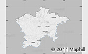 Gray Map of Plzeň-sever, single color outside