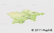 Physical Panoramic Map of Plzeň-sever, cropped outside