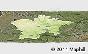 Physical Panoramic Map of Plzeň-sever, darken