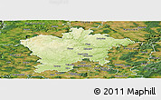 Physical Panoramic Map of Plzeň-sever, satellite outside