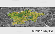 Satellite Panoramic Map of Plzeň-sever, desaturated