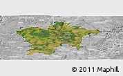 Satellite Panoramic Map of Plzeň-sever, lighten, desaturated