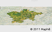 Satellite Panoramic Map of Plzeň-sever, lighten