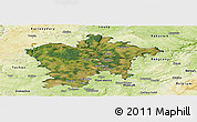 Satellite Panoramic Map of Plzeň-sever, physical outside