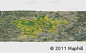 Satellite Panoramic Map of Plzeň-sever, semi-desaturated
