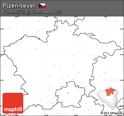 Blank Simple Map of Plzeň-sever, no labels