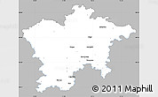 Gray Simple Map of Plzeň-sever, single color outside