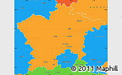 Political Simple Map of Plzeň-sever