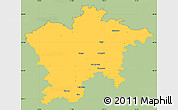 Savanna Style Simple Map of Plzeň-sever, single color outside