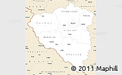 Classic Style Simple Map of Plzeňský kraj