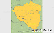 Savanna Style Simple Map of Plzeňský kraj