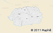 Classic Style 3D Map of Tachov, single color outside