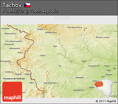 Physical 3D Map of Tachov