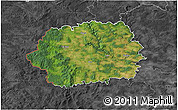 Satellite 3D Map of Tachov, darken, desaturated