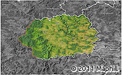 Satellite 3D Map of Tachov, desaturated