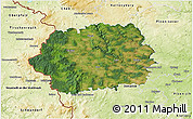 Satellite 3D Map of Tachov, physical outside