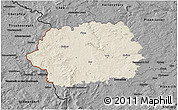 Shaded Relief 3D Map of Tachov, darken, desaturated