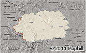 Shaded Relief 3D Map of Tachov, darken, semi-desaturated
