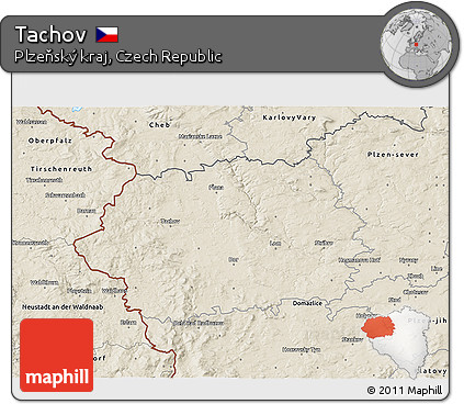 Shaded Relief 3D Map of Tachov