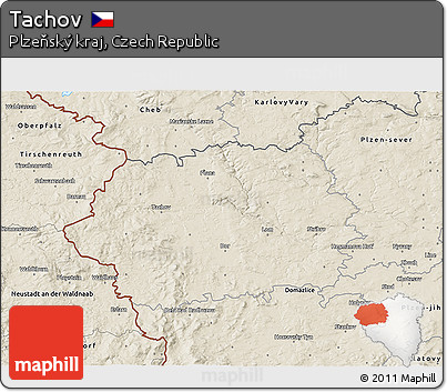 Shaded Relief 3D Map of Tachov