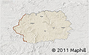 Shaded Relief 3D Map of Tachov, lighten, semi-desaturated