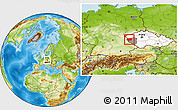 Physical Location Map of Tachov, highlighted country, highlighted parent region