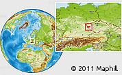 Physical Location Map of Tachov, highlighted parent region