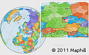 Political Location Map of Tachov, highlighted parent region