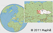 Savanna Style Location Map of Tachov, highlighted country