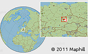 Savanna Style Location Map of Tachov, highlighted parent region
