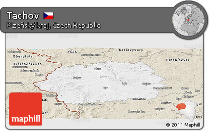 Classic Style Panoramic Map of Tachov
