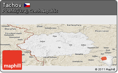 Classic Style Panoramic Map of Tachov