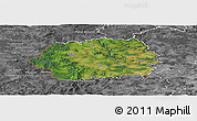 Satellite Panoramic Map of Tachov, desaturated