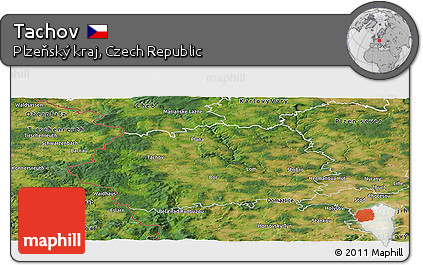 Satellite Panoramic Map of Tachov