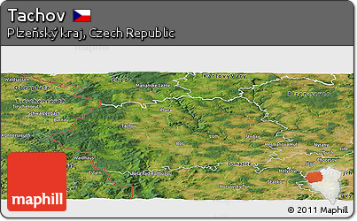 Satellite Panoramic Map of Tachov