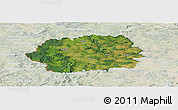 Satellite Panoramic Map of Tachov, lighten