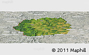 Satellite Panoramic Map of Tachov, lighten, semi-desaturated