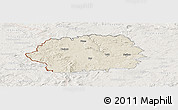 Shaded Relief Panoramic Map of Tachov, lighten