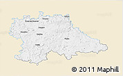 Classic Style 3D Map of Benešov, single color outside