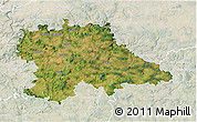 Satellite 3D Map of Benešov, lighten