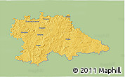 Savanna Style 3D Map of Benešov, single color outside