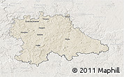 Shaded Relief 3D Map of Benešov, lighten